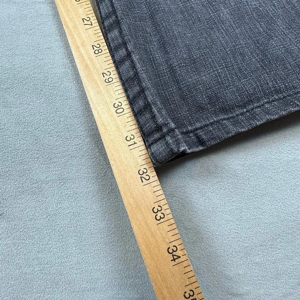 Vintage True Religion Jeans Mens 36 Gray Black Leather Logos Billy Y2K 2000s